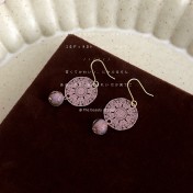 HELN124100331 文藝氣息手作設計感圖騰民族風2025年手工新款耳環女