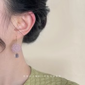 HELN124100331 文藝氣息手作設計感圖騰民族風2025年手工新款耳環女