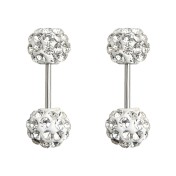 HELN124100357 304不銹鋼爆閃鉆球耳骨釘時尚螺絲擰扣耳蝸釘養耳洞耳飾 耳釘
