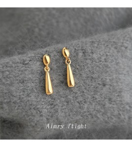 HELN124100359 時尚優雅通勤百搭小水滴幾何耳環清新甜美極簡主義飾品女