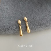 HELN124100359 時尚優雅通勤百搭小水滴幾何耳環清新甜美極簡主義飾品女