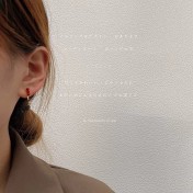 HELN124100369 迷你版糖葫蘆小耳釘女925銀針紅色簡約版電鍍14K耳環