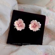 HELN124100370 陶瓷森系花朵耳釘清新甜美超仙新款氣質通勤