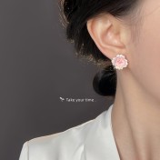 HELN124100370 陶瓷森系花朵耳釘清新甜美超仙新款氣質通勤