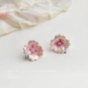 HELN124100370 陶瓷森系花朵耳釘清新甜美超仙新款氣質通勤