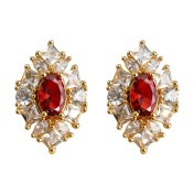 HELN124100379 時尚高級感輕奢風幾何復古新款925銀針鋯石耳釘 耳飾