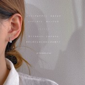 HELN124100386 迷你鋯石小花耳釘女925銀針銀色日韓日常款出勤耳飾潮耳環飾品