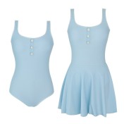 HSPN204100002 法式簡約刺繡鉤邊韓系度假泳衣溫泉沙灘無邊泳池兩件套