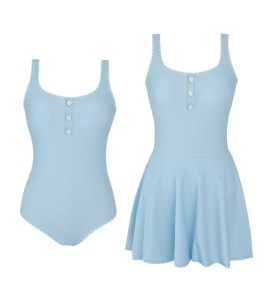 HSPN204100002 法式簡約刺繡鉤邊韓系度假泳衣溫泉沙灘無邊泳池兩件套