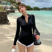 HSPN204100005 簡約運動保守遮肉顯瘦分體泳衣溫泉海邊度假