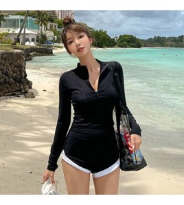 HSPN204100005 簡約運動保守遮肉顯瘦分體泳衣溫泉海邊度假