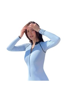 HSPN205A100003 簡約保守長袖免曬顯瘦泳衣沖浪潛水