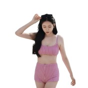 HSPN207100002 2026簡約條紋分體泳衣百搭出片島嶼溫泉韓女氣質高級小眾