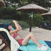 HSPN207100002 2026簡約條紋分體泳衣百搭出片島嶼溫泉韓女氣質高級小眾