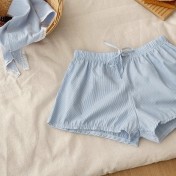 HSPN207100005 沙灘短褲條紋松緊抽繩休閑短褲速干沙灘褲 