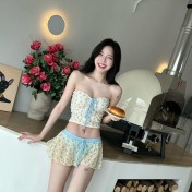 HSPN207A100004 泰迪熊小眾甜美顯白遮肉比基尼四件遮陽罩衫