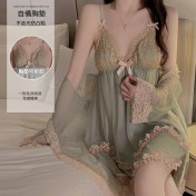 LPLT6319100016 性感內衣純欲火辣聚攏加胸墊大碼睡裙外袍女家居服套裝