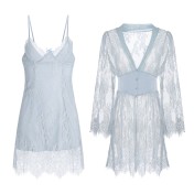 LPLT6319100022 性感露背誘惑睡衣加胸墊聚攏吊帶睡裙外袍大碼女套裝