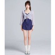 HSPN6321100008 碎花V領無袖連體泳衣顯白顯瘦度假海島泡溫泉