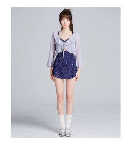 HSPN6321100008 碎花V領無袖連體泳衣顯白顯瘦度假海島泡溫泉