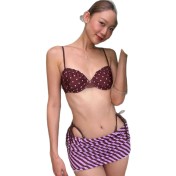 HSPN6321100009 浪漫波點顯瘦性感比基尼三件套度假海島溫泉高顏值超出片