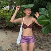 HSPN6321100009 浪漫波點顯瘦性感比基尼三件套度假海島溫泉高顏值超出片