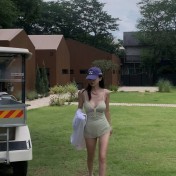 HSPN6325100006 復古法式露背吊帶連體裙式泳衣清新度假風泳池邊顯瘦出片泳衣