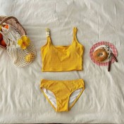 HSPN6325100009 復古油畫度假分體沙灘泳衣純欲吊帶亮色出片溫泉