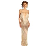 LPLT6319100049 情趣內衣純欲慵懶透視蕾絲激情深V低胸露背睡裙大碼套裝