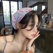 LWBC6326100004 三角巾頭巾女甜美可愛出游拍照手工針織包頭巾