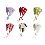 LWBC6326100008 甜美可愛針織三角頭巾雛菊頭巾女夏純棉發帶法式田野風頭