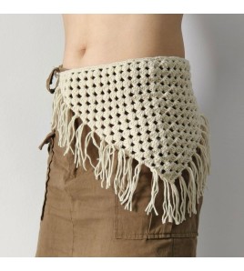 LWBC6326100007 新款三角腰封鏤空綁帶辣妹時尚搭配圍巾腰巾屁簾頭巾手工編織