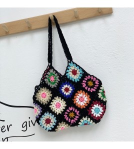 LWBC6326100013 純手工手鉤花編織成品女包民族風圖案手鉤重工單肩包手提祖母女包