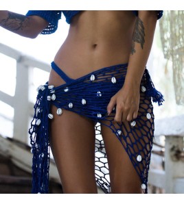 LWBC6326100015 長款比基尼罩衫女跨境性感泳裝海島罩衫沙灘泳衣女士網狀鏤空披肩