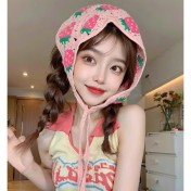 LWBC6326100023 法式復古頭巾女夏季甜美可愛鉤花文藝風發帶針織手工辣妹三角巾潮