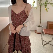 LWBC6326100029 新款防曬衣女小披肩配裙子薄款長袖外搭雪紡開衫上衣外套