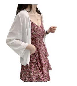 LWBC6326100029 新款防曬衣女小披肩配裙子薄款長袖外搭雪紡開衫上衣外套