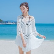 LWBC6326100030 夏海邊度假比基尼罩衫鏤空泳衣外套沙灘防曬衣女