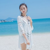 LWBC6326100030 夏海邊度假比基尼罩衫鏤空泳衣外套沙灘防曬衣女