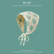 LWBC6326100054 法式復古頭巾女出游甜美可愛鉤花文藝風發帶針織手工辣妹三角巾潮