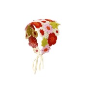 LWBC6326100054 法式復古頭巾女出游甜美可愛鉤花文藝風發帶針織手工辣妹三角巾潮