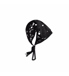 LWBC6326100060 春秋韓版時尚針織鉤花鏤空三角巾女甜美可愛少女風花朵頭巾發帶潮