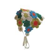 LWBC6326100077 春秋出游ins甜美可愛風手工針織發帶女發飾針織鉤花頭巾夏三角巾