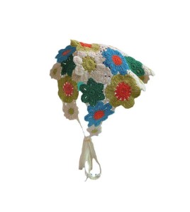 LWBC6326100077 春秋出游ins甜美可愛風手工針織發帶女發飾針織鉤花頭巾夏三角巾