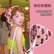 LWBC6326100077 春秋出游ins甜美可愛風手工針織發帶女發飾針織鉤花頭巾夏三角巾