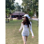 HSPN6330100003 法式小香風顯瘦遮肉兩件度假溫泉女款泳衣