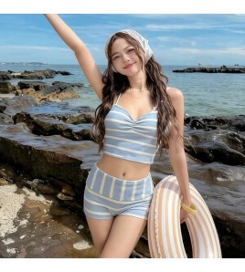 HSPN6330100003 法式小香風顯瘦遮肉兩件度假溫泉女款泳衣