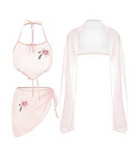 LPLT6319100078 性感夏季情趣內衣激情誘惑輕紗肚兜短褲披肩漢服制服套裝