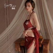 LPLT6319100078 性感夏季情趣內衣激情誘惑輕紗肚兜短褲披肩漢服制服套裝