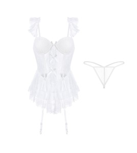 LPLT6319100082 情趣內衣透視性感鋼圈加胸墊聚攏大碼吊帶睡裙女制服套裝